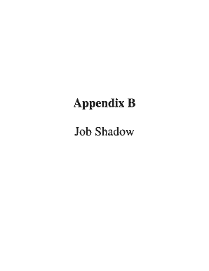 Job Shadow Application Form