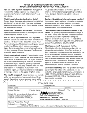 Notice of Adverse Benefit Determination