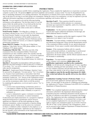 California Employment Application Form