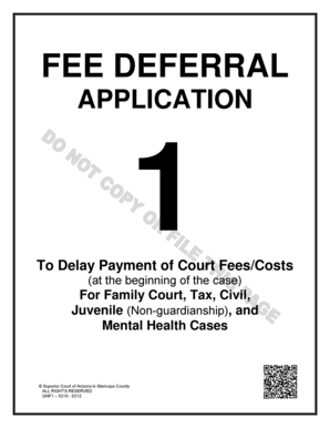 Fillable FEE DEFERRAL