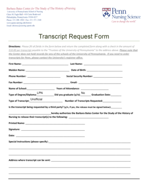 Transcript Request Form