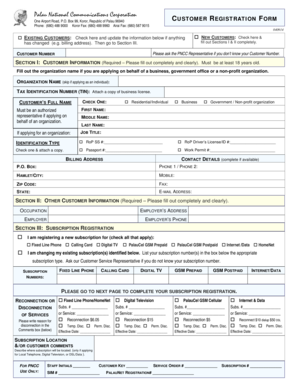 Palau Customer Registration Form