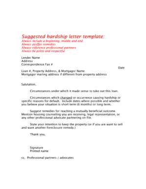 Suggested hardship letter template: - ehamptonny