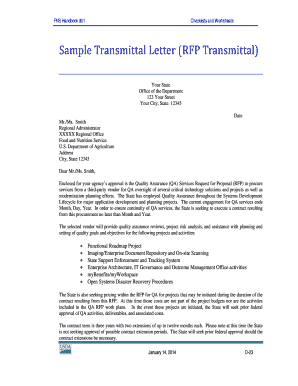 transmittal letter sample