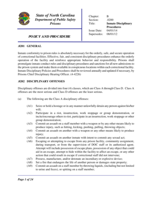 How to write statement for court - State of North Carolina Department of Public Safety Prisons POLICY AND PROCEDURE Chapter: Section: Title: Issue Date: Supersedes: B - doc nc