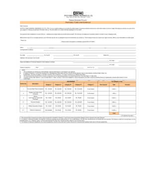 IFFCO-TOKIO General Insurance Proposal Form