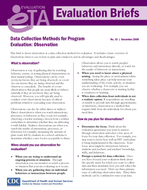 data collection methods for program evaluation - cdc