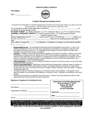 Boston Public Schools Building Permit
