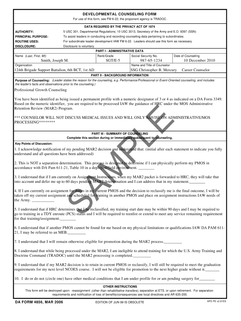 DA Form 4856 Army Pubs DA Form 4856 Army Pubs