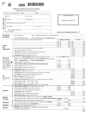 Alabama Individual Income Tax Return