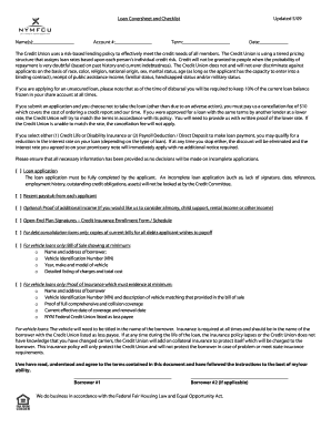 Loan Application Checklist