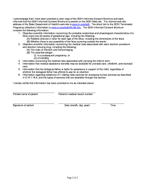 Indiana Abortion Consent Form