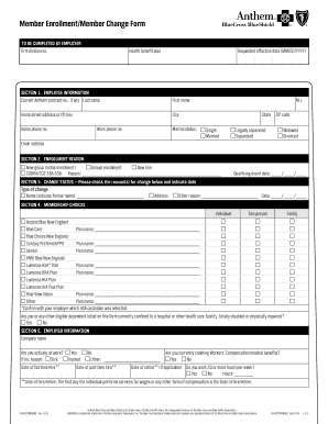 Member Enrollment/Change Form