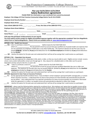 Salary Redirection Agreement