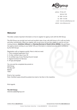 A24 Group Nursing Registration Form