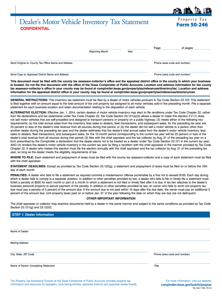 form 50 246 2014 Preview on Page 1