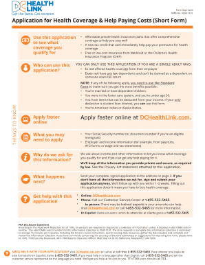 Application for Health Coverage & Help Paying Costs (Short Form)