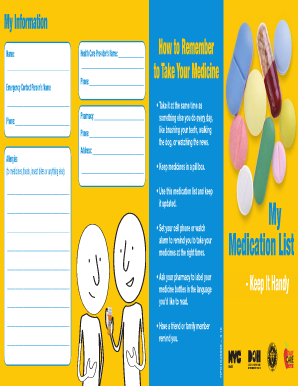Medication List Form