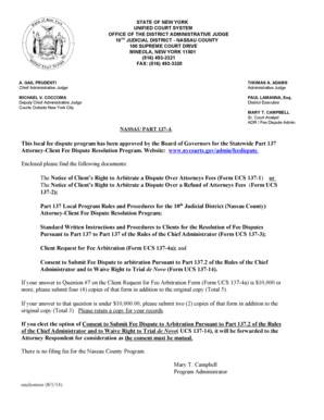 New York Attorney-Client Fee Dispute Resolution Form