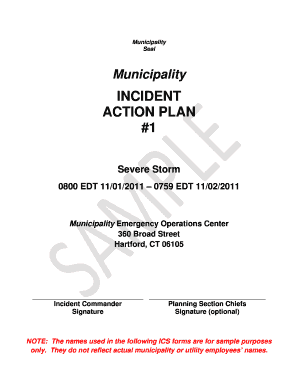 incident action plan template