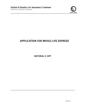 Whole Life Express Application