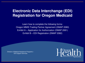Oregon Medicaid EDI Registration Forms