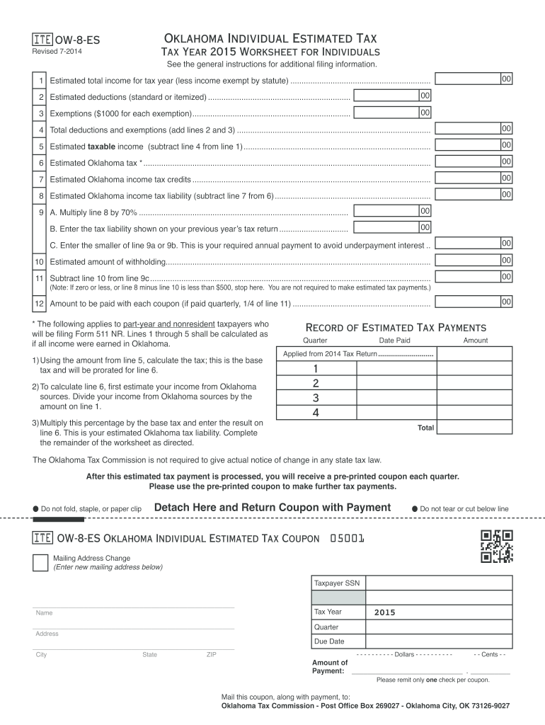 ow 8 es 2014 form Preview on Page 1