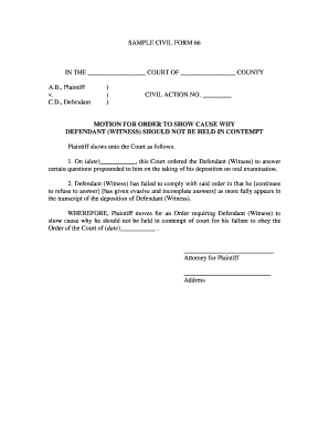 Motion for Order to Show Cause