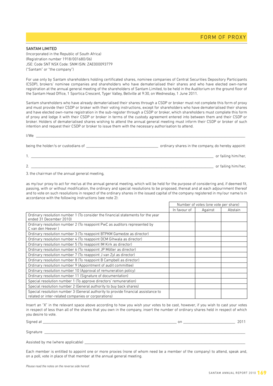 Santam Proxy Form