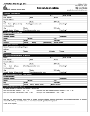 Rental Application Form