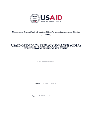 USAID Open Data Privacy Analysis Template - usaid