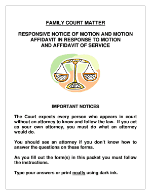 Responsive Notice of Motion and Motion