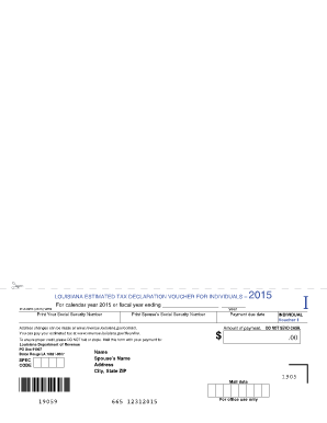 Louisiana Estimated Tax Declaration Voucher