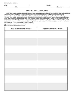 Official Form 6H - Codebtors