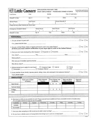 Fillable Online I authorize Little Caesars Pizza, its franchisees and ...