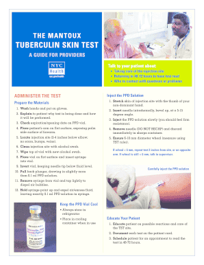Fillable Online nyc The Mantoux Tuberculin Skin Test: A Guide for Providers - nyc Fax Email ...