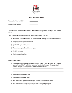 2014 Business Plan Template