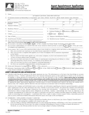 Agent Appointment Application