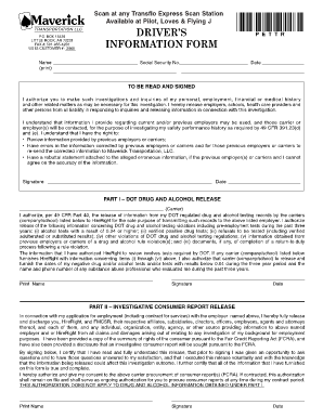 Transflo Express Scan Station Form