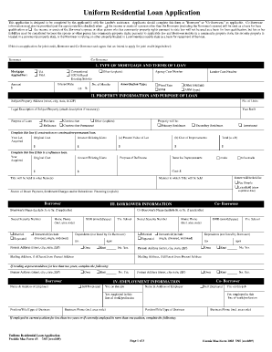 Uniform Residential Loan Application