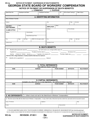 ga notice of payment or suspension of benefits form wc 2