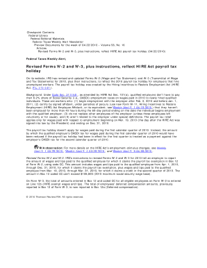 Revised Forms W-2 and W-3 Instructions