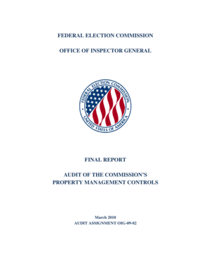 Forbearance agreement template - Final Audit Report of the Commission's Property Management ... - fec