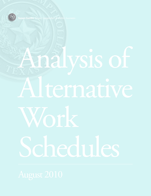 fillable online 96 1420 analysis of alternative work schedules 96