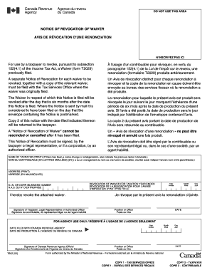 Notice of Revocation of Waiver