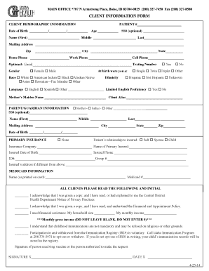 Client Information Form