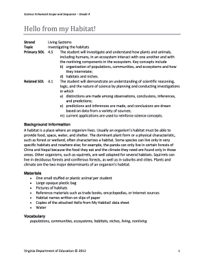 Science Enhanced Scope and Sequence – Grade 4
