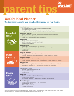 Weekly Meal Planner for Families