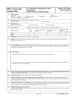 HUD 5-Year and Annual Plan Form