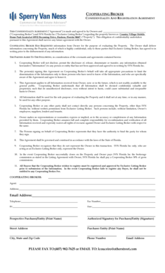 Cooperating Broker Confidentiality Agreement